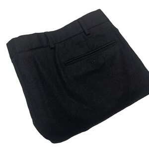 Brooks Brothers Madison Mens 38x28 Dark Gray Wool Pleated Dress Pants